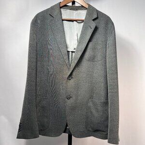 GEORGIO ARMANI Upton Gray 44R 2 Btn  Blazer Made in Italy poly blend